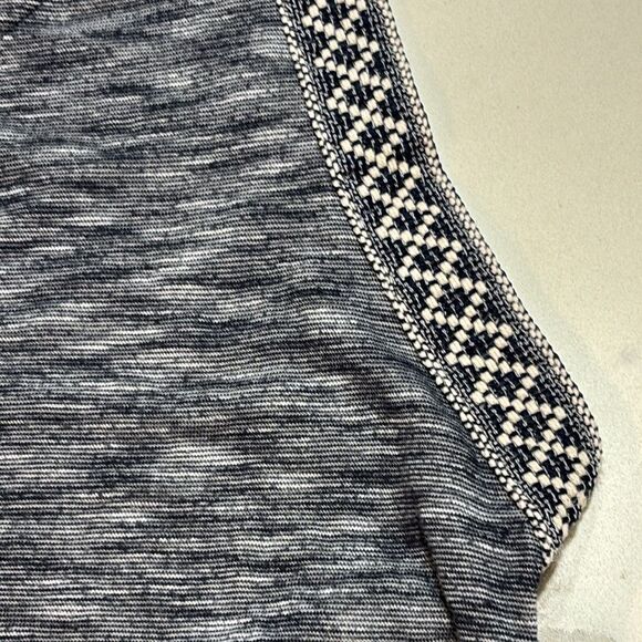 Anthropologie W5 | Women’s Boho Beaded Sleeveless Navy Tank Top Shirt Size S - Picture 5 of 16